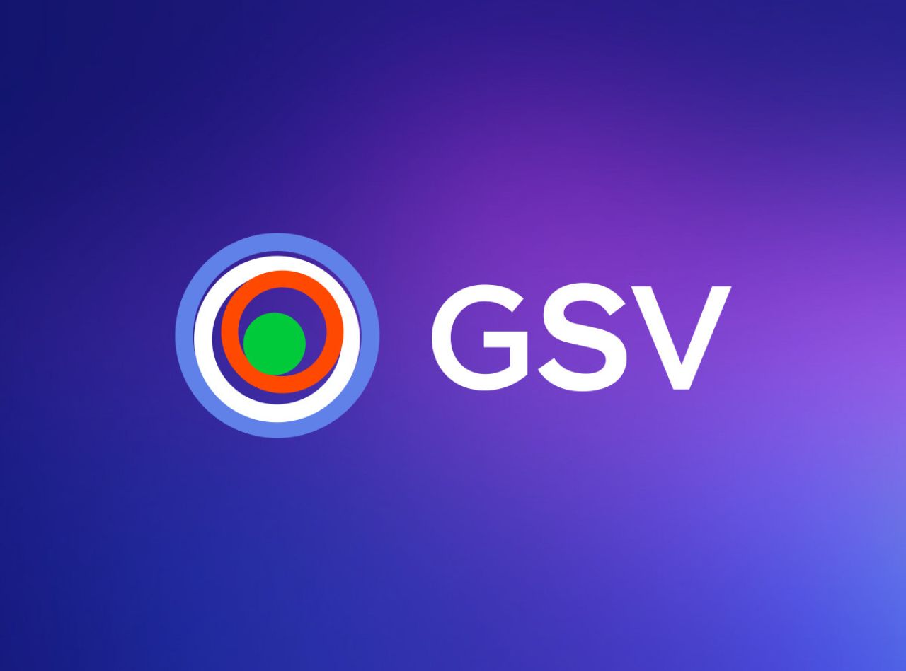 Intersecting blue, white, red, and green circles next to the letters GSV