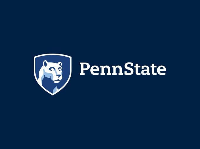 Nittany lion illustration in a shield next to the words Penn State